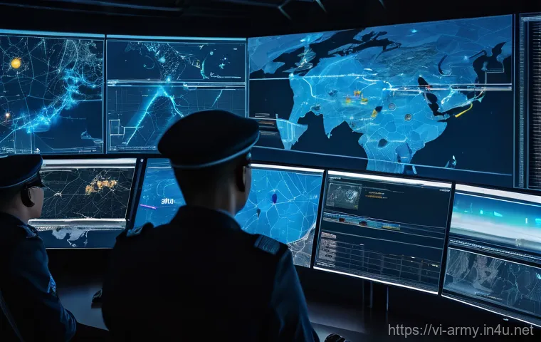 육군 미래 전쟁 전략 - Image Prompt 1: AI-Augmented Command Center** 육군 미래 전쟁 전략 - Image Prompt 1: AI-Augmented Command Center**