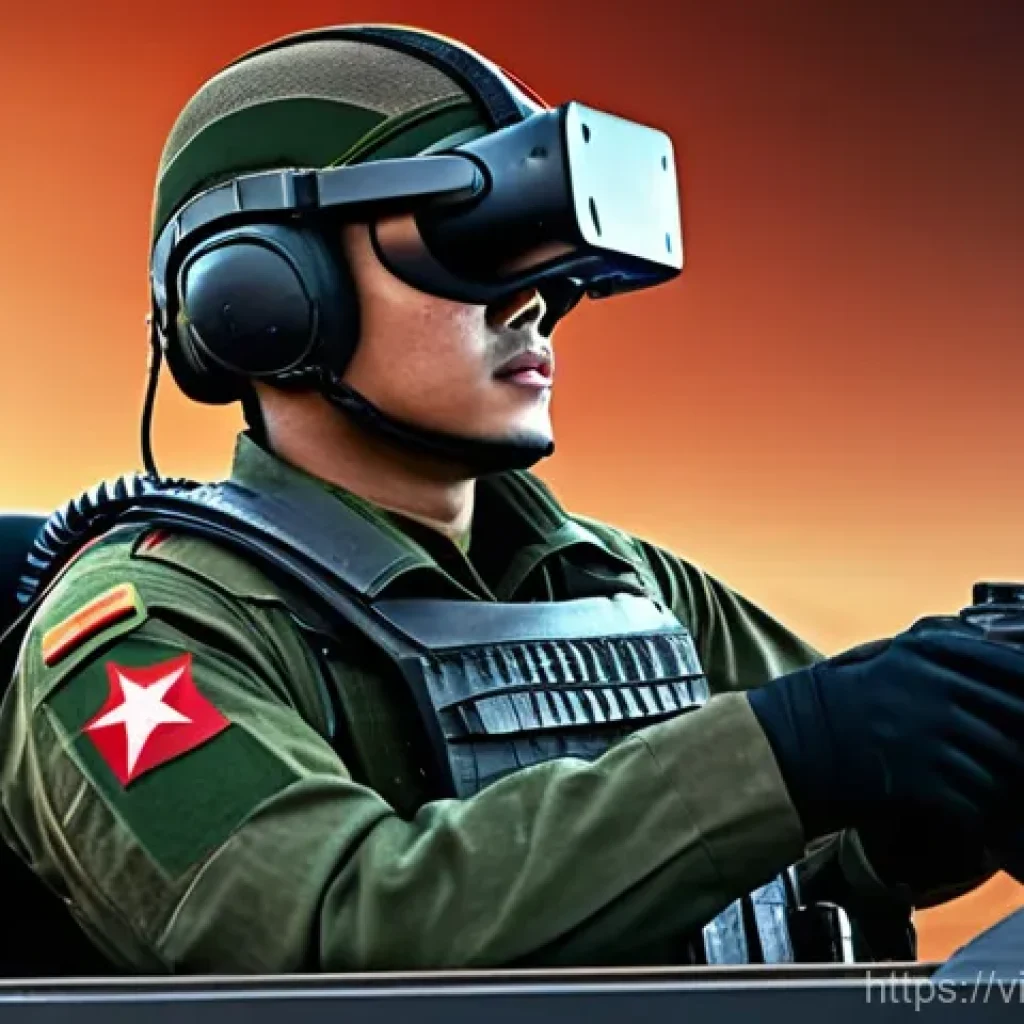 육군 전차 훈련 시뮬레이션 - **Immersive VR Tank Simulation with Vietnamese Soldier**
A highly detailed, realistic image of a...