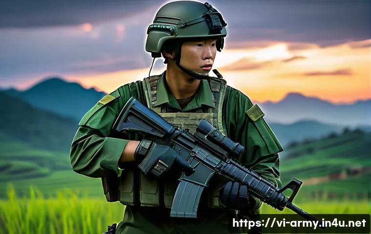육군 야전 통신 체계 - **Prompt 1: Future Vietnamese Soldier Utilizing Augmented Reality for Situational Awareness**
A ...